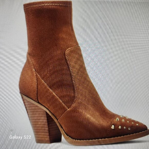 Michael Kors "Dover" Suede Leather Stretch Booties. NIB. Size 6.5 - Picture 1 of 10